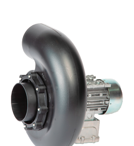 Image of Plastec 15 Direct Drive Forward Curve Polypropylene Blower - XP for exhausting fumes from highly corrosive environments