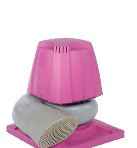 Polypropylene roof unit kit assembly for mounting and supporting corrosion-resistant ventilation, motors and blowers
